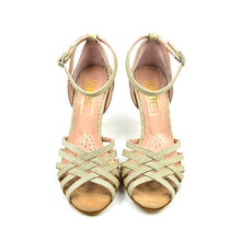 Load image into Gallery viewer, Roby Glitter Gold Sandal
