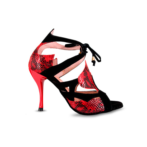 High Red and Black Sandal