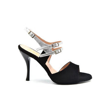 Load image into Gallery viewer, Silver and Black Sandal
