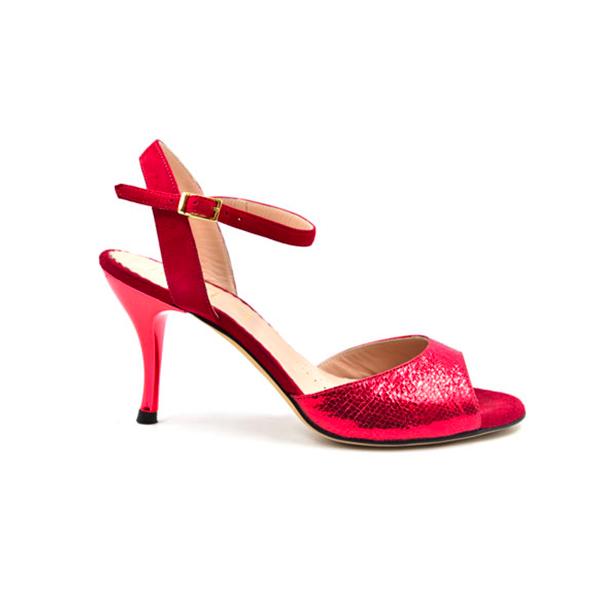 Sandalo Metallizzato Rosso