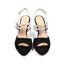 Load image into Gallery viewer, Silver and Black Sandal
