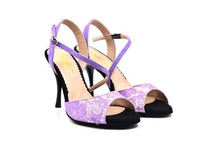 Load image into Gallery viewer, Macrame Purple Sandal

