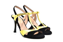 Load image into Gallery viewer, Black and Gold Sandal
