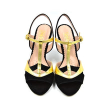 Load image into Gallery viewer, Black and Gold Sandal
